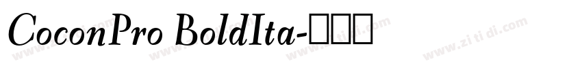 CoconPro BoldIta字体转换 CoconPro BoldIta字体转换